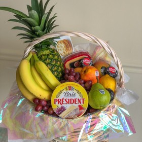 Fruit and gourmet basket